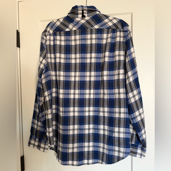 Rag & Bone Mens Fit 3 Beach checked/flannel Herringbone Plaid Button-Up Shirt XL - Picture 3 of 7
